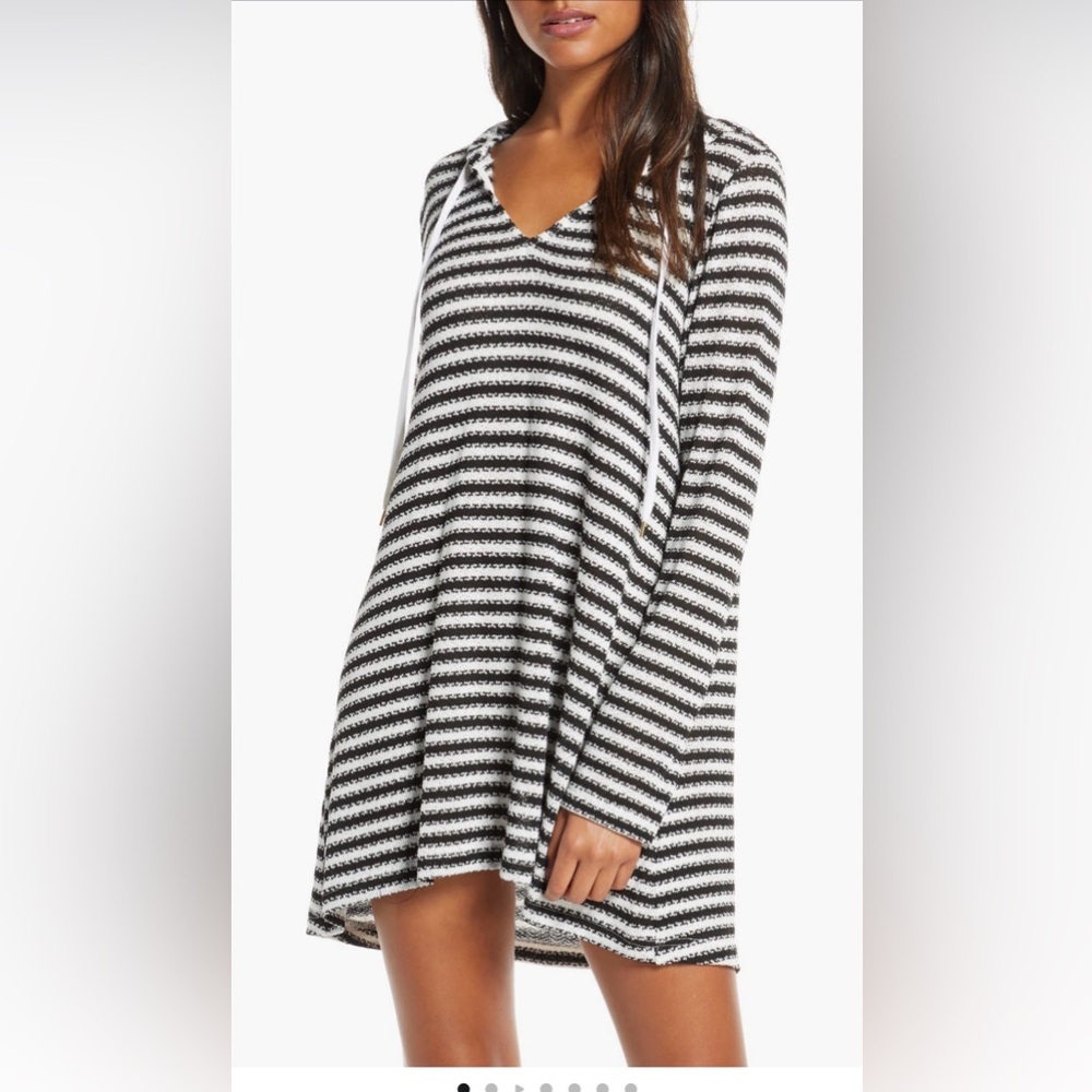 La Blanca slouchy hooded sweater cover tunic size XL